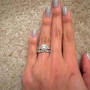 14k engagement ring set